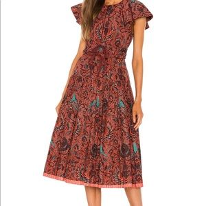 Del Nara dress in Carmine NWT